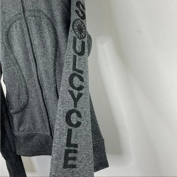 Lululemon Soulcycle full zip gray scuba hoodie - Picture 3 of 3